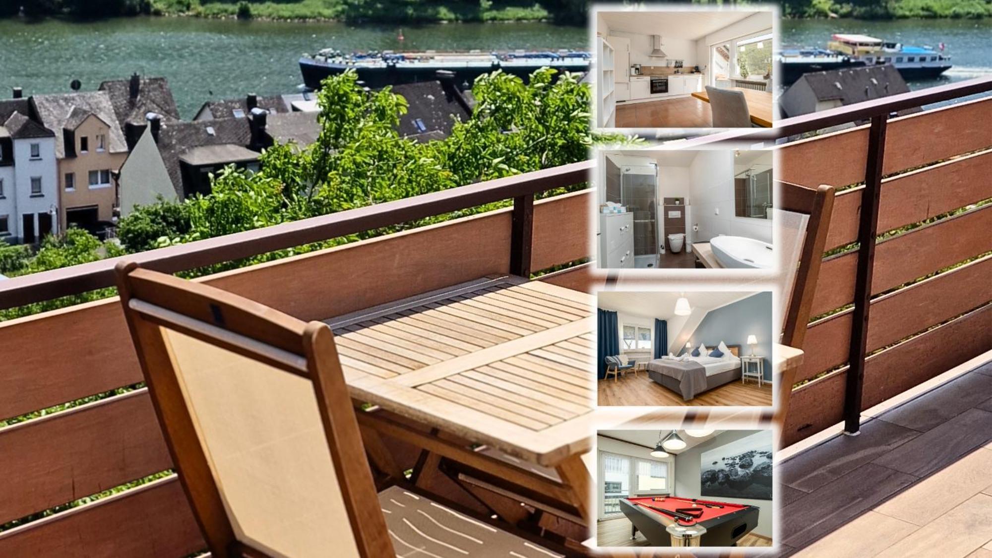 Riesling Appartement For 2 - 4 People - Billiards - Balcony With Mosel View - Parking - Wine Barrel Bar - Fully Equipped Kitchen - Netflix - Waiputv - 3 Km From Cochem Klotten Eksteriør billede